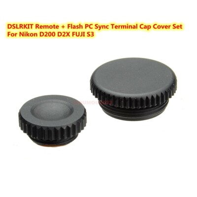 DSLRKIT Remote + Flash PC Sync Terminal Cap Cover Set For Nikon D200 D2X FUJI S3