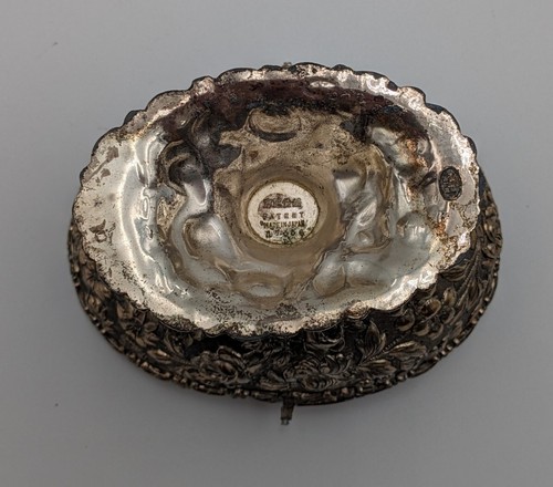 Manija oscilante de cesta de patas florales en relieve vintage hecha en Japón - Imagen 11 de 16