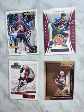 Joe Sakic and Patrick Roy Lot of 4 Insert Cards