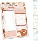 52 Sheets Boho Celestial To Do Notepad, 6.5x10in Spring-Bound