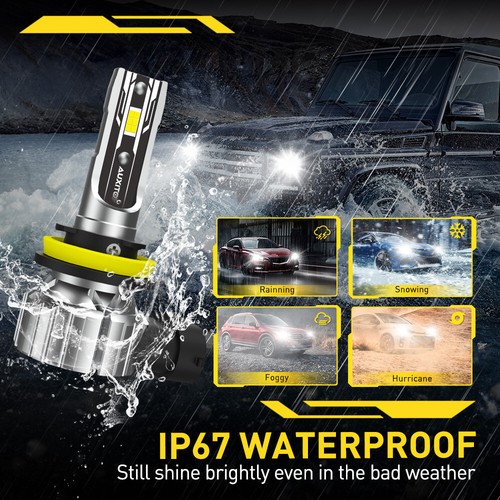 H11 LED Headlight Bulb White Low Beam Conversion Kit 48000LM Super Bright 2-10X - Foto 5 di 18