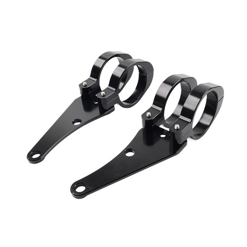 54MM Motorrad Scheinwerfer Halterung Clamp Gabel Rohr Halter Für Harley Schwarz - Picture 10 of 11
