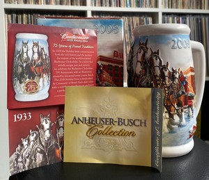 budweiser 75th anniversary stein