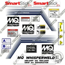Fits Multiquip Generator/Welder Decal Kit  DLW-300 ESA - 7 YEAR 3M VINYL!