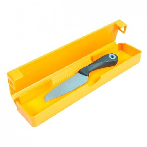 Tabla de cortar de plástico amarillo OLPRO - Ideal para acampar y viajar - 37 cm x 20 cm - Imagen 2 de 4