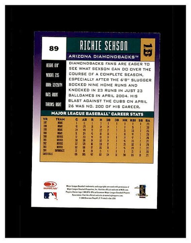 RICHIE SEXSON YOU PICK SEE SCANS OF EVERY CARD ROOKIES,INTERS ALL SEXSON,S - Picture 43 of 239