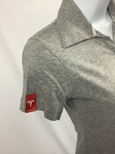 Tesla Uniform Kurzarm Polo Damen XS grau - Bild 3 von 5