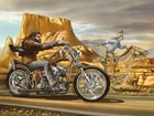 V8941 Ghost Rider David Mann Cult Biker Painting Art Decor WALL POSTER PRINT