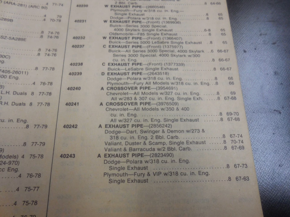 Nuevo de Lote Antiguo Walker Y-Pipe 1966-7 Buick Lesabre con V8 Único #40238 Foto 4 de 4
