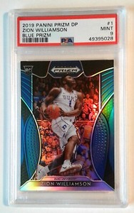 ZION WILLIAMSON PSA 9 2019 PANINI DP BLUE PRIZM #1 