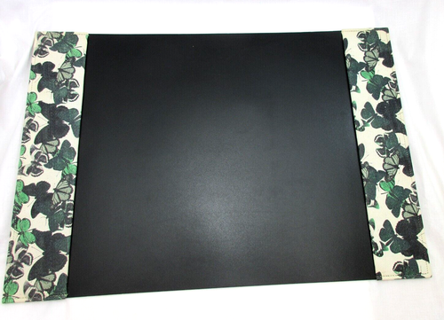 Leder Schreibtisch Löscher mit Seitenschienen Luxus Mode Schreibtischunterlage 26x18" Schmetterlinge - Bild 1 von 11