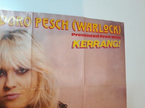 Iron Maiden Poster OG 1980's 32"x22" Kerrang! Magazine Doro Pesch Side2 - Picture 13 of 14