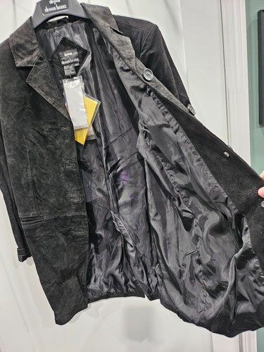 Vintage Dennis Basso Suede Leather Jacket Women's XL Black NWT - Picture 3 of 7
