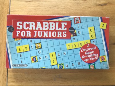 SCRABBLE FÜR JUNIOREN - SPEAR'S (1959 ED) - 2 SPASSLICHE WORTSPIELE - 100 % KOMPLETT