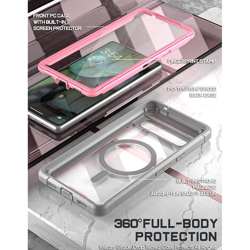 Funda Para Google Pixel 7A | Poética Compatible con MagSafe Híbrido Transparente - Imagen 9 de 19