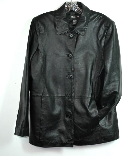 Style Co Black 100 Genuine Leather Jacket Size L Made In India Black 100 Genuine Leather Jacket Size M Made In India