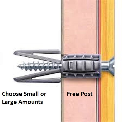 Hollow & Stud Wall Fixings Screws & Anchors for Plasterboard Boast & Stud Walls - Picture 16 of 19