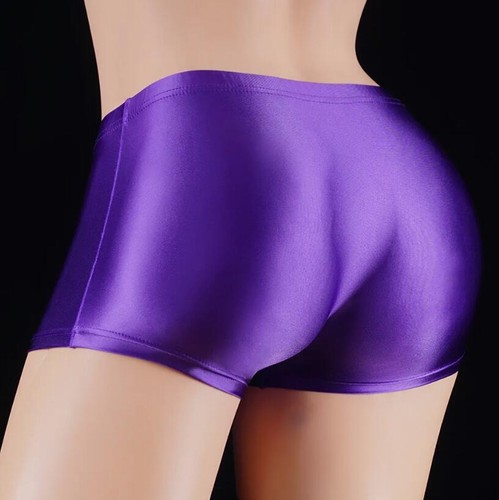Calzoncillos boxer para hombre ropa interior brillante al aceite hielo sedoso elástico calzoncillos súper suaves - Imagen 36 de 54