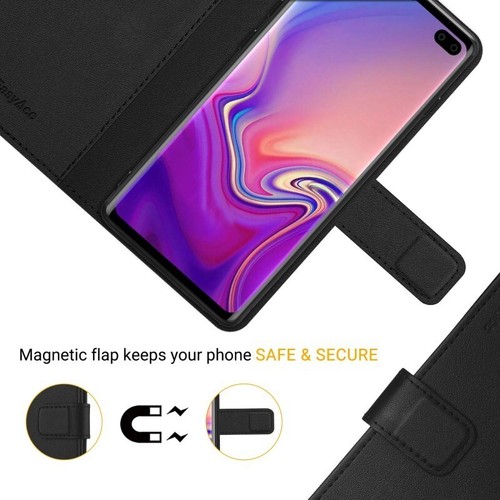 CARTERA NEGRA Funda de Cuero para Teléfono para Samsung Galaxy A6 2018 Reino Unido correo rápido - Imagen 4 de 4