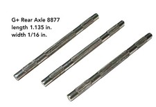 3pc Original 1970s Aurora AFX G G-Plus HO Slot Car Long Rear Axle 8877