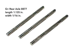 3pc Original 1970s Aurora AFX G+ G-Plus HO Slot Car Long Rear Axle #8877