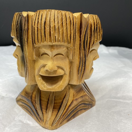 TIKI Becher Aschenbecher SAMMLERSTÜCK STATUE handgeschnitzt Hawaii Figur Skulptur Schale - Bild 2 von 12