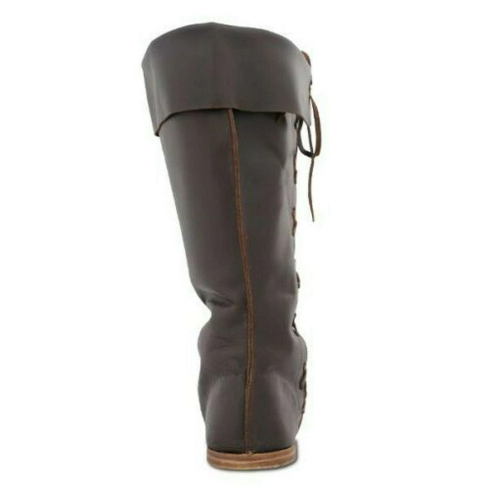 Zapatos medievales SCA, botas de cuero, zapatos renacentistas medievales, disfraces piratas Foto 3 de 4