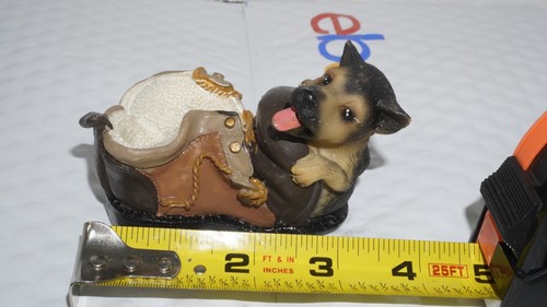 3 Dog On Boot Shoe Resin Figurine Mini Planter Cornerstone Creations Dalmation - Picture 17 of 24