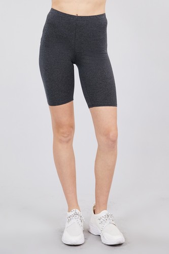 Women's Charcoal Grey Cotton Legging Shorts (S) - Picture 2 of 6