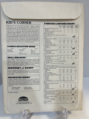 Sunrise Designs Kid’s DECORATING SERIES #D203 Vtg Uncut Comforter Curtains Etc. - Picture 4 of 8