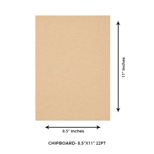 Chipboard Sheets 8.5" x 11" - 100 Sheets of 22 Point Chip Board for Crafts - ... - Picture 2 of 6