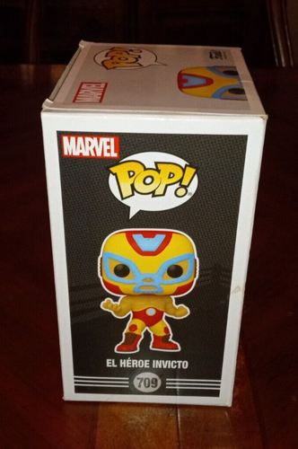 Funko Pop! Marvel Lucha Libre El Heroe Invicto Iron Man Vinyl Figure #709 - NIB - Picture 3 of 5
