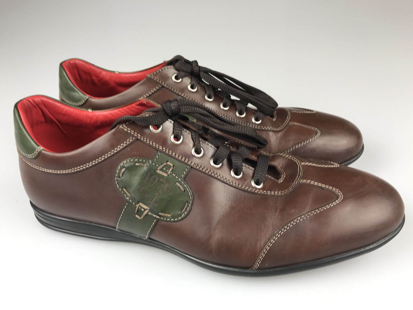 Gianfranco Lattanzi 1979 GL Brown Pelle Wingtip Fashion 43 US 9 ITALY