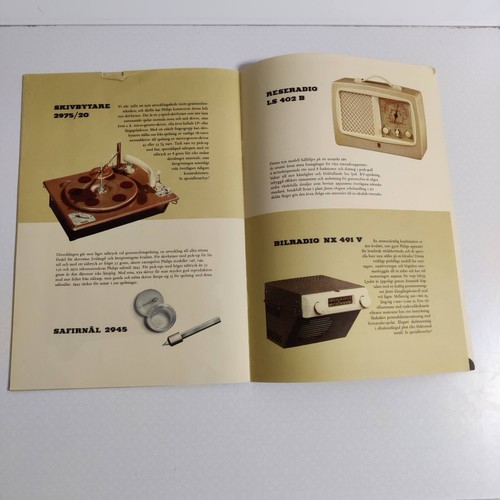 CATALOGO PRODOTTI PHILIPS RADIO GRAMMOFONO 1950 1951 ILLUSTRA COLORE SCARSO - Foto 6 di 8