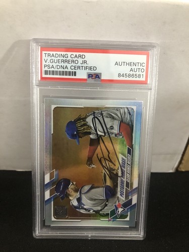 Vladimir Guerrero Jr. Autographed 2021 Topps  Card PSA Slabbed - Picture 1 of 4