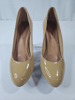 Corso Como Del Women's High Heels Pumps Tan Nude Patent Leather Size US 6.5 M 