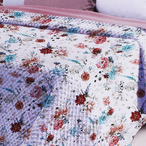 Trapuntino Copriletto Letto Matrimoniale Fantasia Floreale Rose Prmaverile - Foto 16 di 16