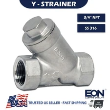 3/4" inch Y-Strainer Wye-Strainer Stainless Steel 316 Female NPT Thread Filter