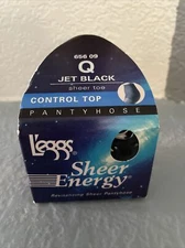 L’eggs Sheer Energy Control Top Sheer Toe Pantyhose Size Q
