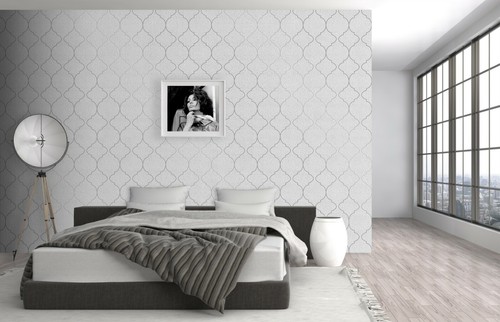 Exklusive Kristall Spalier Geometrisches Design Glitzer Sparkle Metallic Tapete - Bild 6 von 25