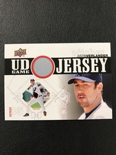 2010 Upper Deck #UDGJ-VE Justin Verlander Detroit Tigers Game-Used Jersey