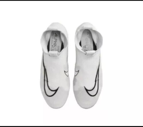 Nike Alpha Menace Elite 3 White Platinum Football Cleats Men's Sz-8.5 CT6648-109 - Picture 4 of 12