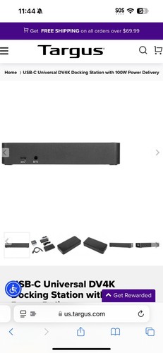 Targus DOCK182GLZ USB-C Universal Docking Station Dual 4K 100W - New - Picture 10 of 14