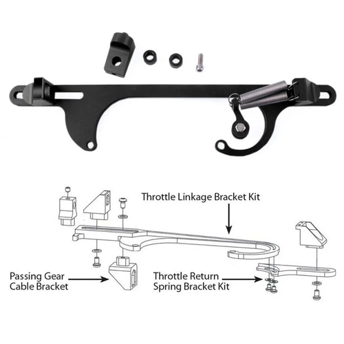Throttle Cable Carb Bracket Aluminum Fit For Holley 4150 4160 Carb 350 400 SBC S - Picture 6 of 19