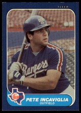 1986 Fleer Update #U-53 Pete Incaviglia