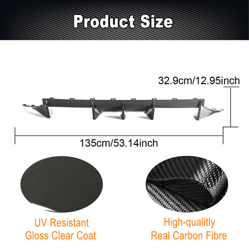 Difusor de parachoques trasero de carbono difusor trasero labio se adapta a BMW M2 G87 2022-24 - Imagen 6 de 11