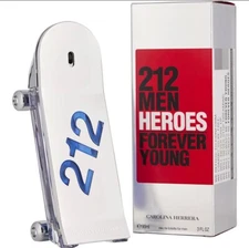 Carolina Herrera 212 Men Heroes Forever Young EDT ~ 3 oz/90ml New Sealed