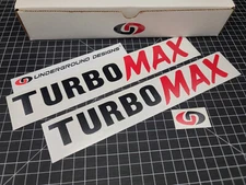 TURBOMAX Decals (2pk) Fender Accent Stickers Fits 2024 2025 Silverado 2.7L Turbo