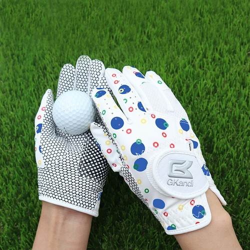 Guantes de golf transpirables izquierda derecha niños niños niñas 1 par para junior - Imagen 7 de 12