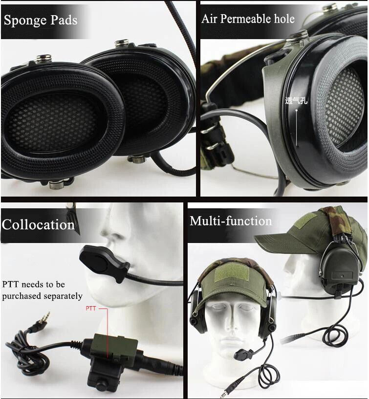 Z-Tactical Z-TAC Z111 Element Earphone anti-noise Reduction Sordin Radio Headset - Image 4 of 4